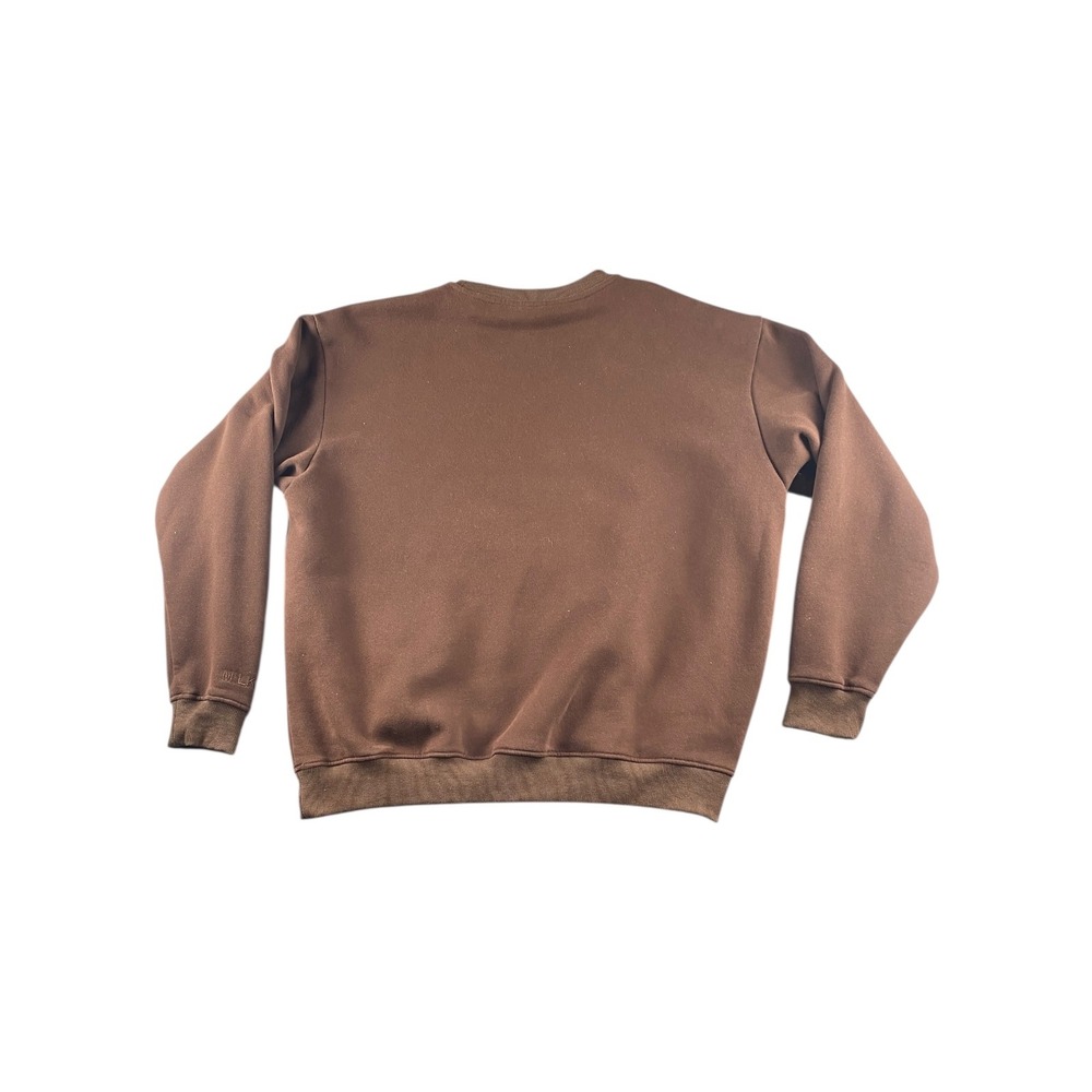 Milk Clothing‎ Brown Embroidered Crewneck Sweatshirt XL - Picture 7 of 7